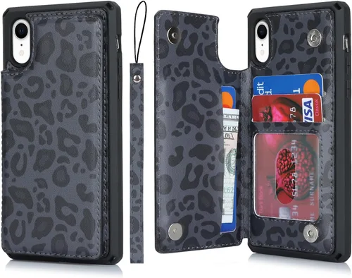 Vista 17 de Cavor - Funda para iPhone 6, 6S, 7, 8 Plus, 11 Pro, XS, Max, XR A-Negro