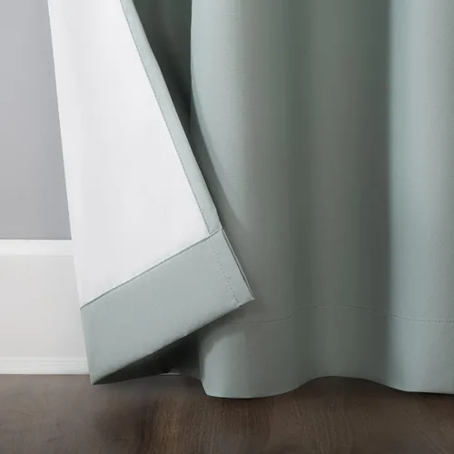 Vista 5 de Sun Zero Cyrus - Par de paneles de cortinas térmicas 100% opacas con ojales Azul Misty