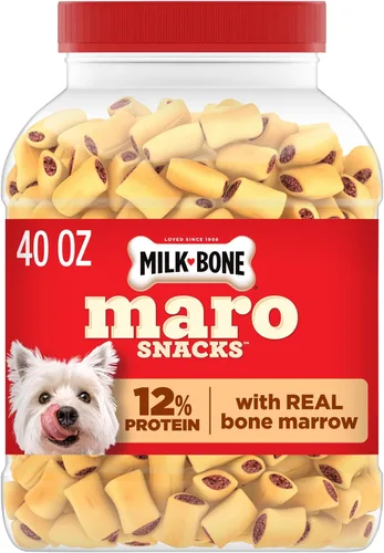 Vista 10 de Milk-Bone MaroSnacks Golosinas para perros pequeños con sabor a tocino con médula ósea, 40 onzas (paquete de 2) (el diseño del empaque puede variar)