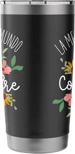 Vista 2 de La Mejor Comadre Del Mundo - Vaso aislado de acero inoxidable para madrina española