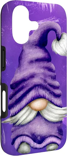 Vista 3 de Cute Gnome Graphic for Gardener and Spring and Summer Purple Case for iPhone 17