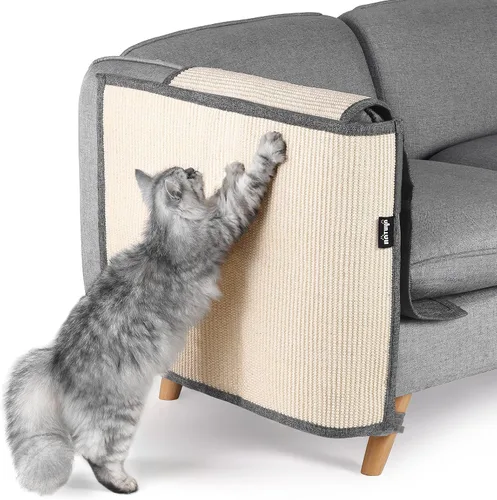 Vista 12 de NATUYA Protector de sofá de muebles para arañazos para gatos, almohadilla rascador grande de sisal para gatos, protector de brazo de esquina Gris