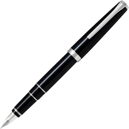 Vista 9 de PILOT Pluma estilográfica Metal Falcon Collection, barril negro, punta extrafina (60461)