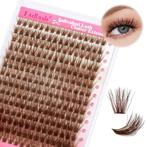 Vista 26 de Extensiones de pestañas individuales de 120 unidades, racimos de pestañas con rizado D, bandeja de longitud mixta, extensiones de pestañas