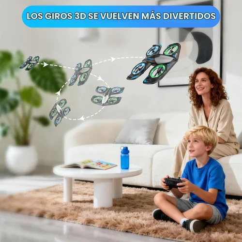 Vista 4 de Foam RC Drone for Kids Beginners, RC Airplane Quadcopter Toy Gift Easy to use foam remote control drone features 3 speed modes, RC airplane