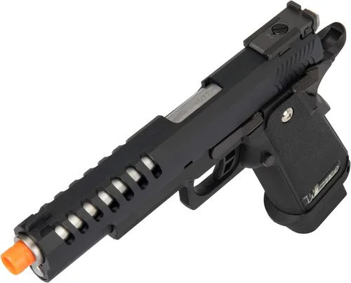 Vista 3 de Lancer Tactical WE 1911 Hi-Capa Hyper Speed Gas Blowback Pistola Airsoft Negro 330 FPS