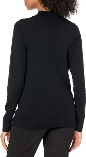 Vista 3 de Tienda Essentials - Suéter de cuello alto falso, ligero, para mujer (disponible en tallas extragrandes)
