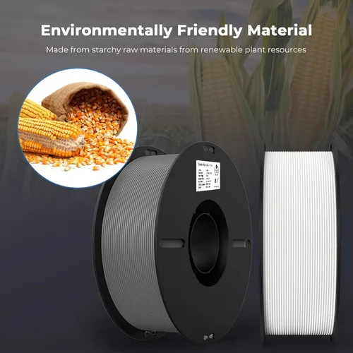 Vista 7 de Creality Paquete de 10 filamentos para impresora 3D de 0.069 pulgadas (negro, blanco, gris)
