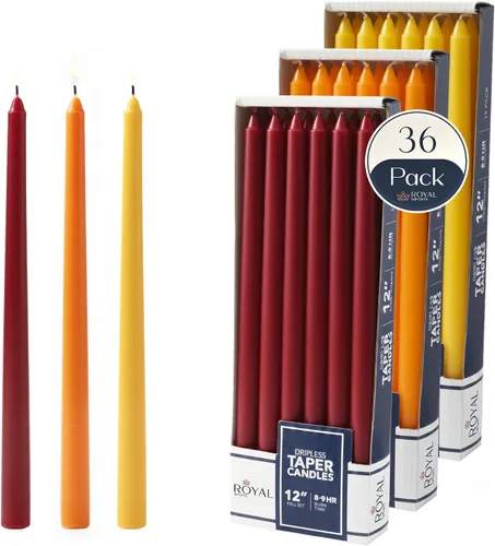 Vista 11 de Royal Imports Velas cónicas sin perfume, elegantes de calidad premium, sin goteo y sin humo, velas de cena sumergidas a mano para bodas, vacaciones