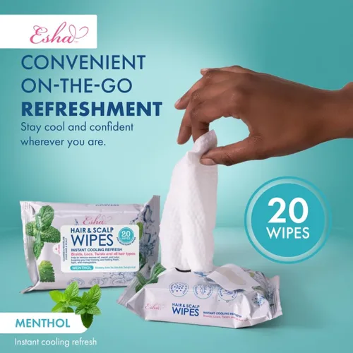 Vista 8 de Esha Kit de desintoxicación – Toallitas para cabello y cuero cabelludo + polvo de desintoxicación de pomelo – Limpieza del cuero cabelludo y cuidado