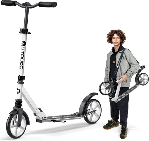 Vista 12 de Patinete Cruiser para exteriores a partir de 6 años, para niños, adolescentes y adultos, carga máxima de 250 libras, plegable, ruedas de 8 pulgadas