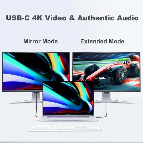 Vista 4 de LDLrui Cable USB C de 3 pies, cable USB C 3.2 Gen 2 de transferencia de datos de 10 Gbps, monitor de salida de video 4K de 100 W PD de carga rápida
