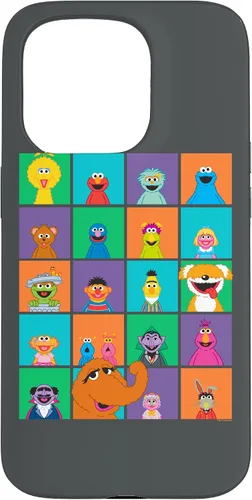 Vista 21 de Funda para iPhone 16 Sesame Street Character Squares