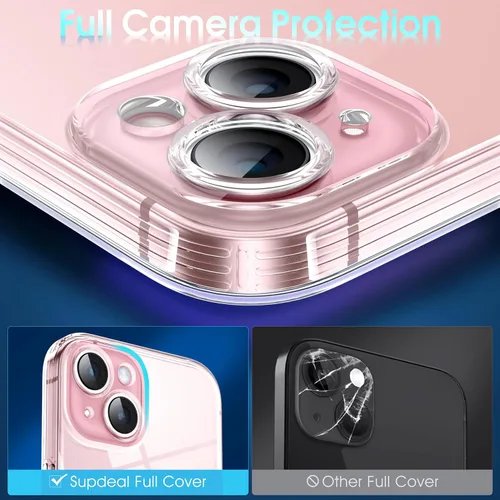 Vista 317 de Supdeal Funda cristalina transparente para iPhone 11, [No se amarillea] [Protección de la cámara] [Probado contra caídas de grado militar] Funda