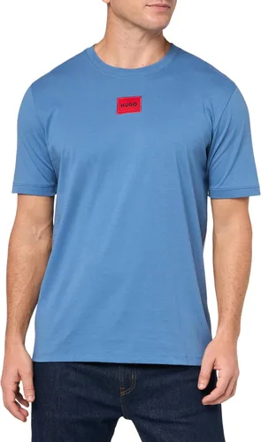 Vista 28 de Hugo Mens Ribbed Crew Neck Regular Fit Center Logo T-Shirt Blanco (Chalk White)