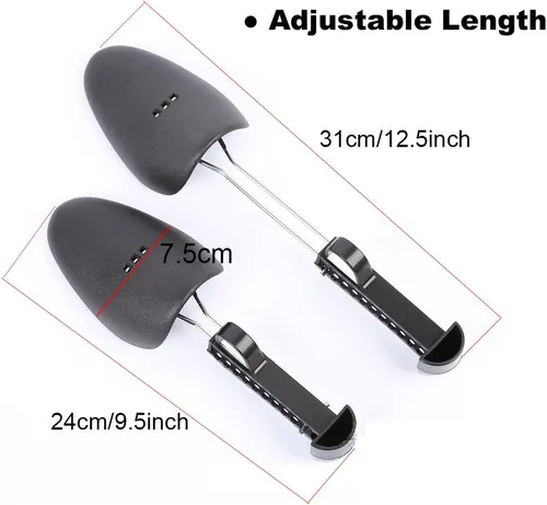 Vista 3 de ECHODONE 5 pares prácticos de longitud ajustable para hombre, zapato, árbol, zapato, soporte moldeador