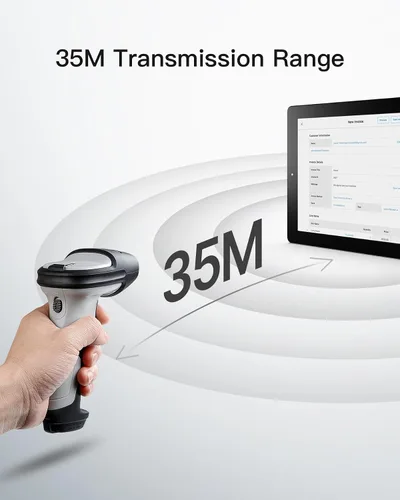 Vista 7 de Inateck - Escáner de código de barras Bluetooth, 1 carga para 180 días de espera, alcance de 35 m, escaneo automático rápido y preciso, BCST-70