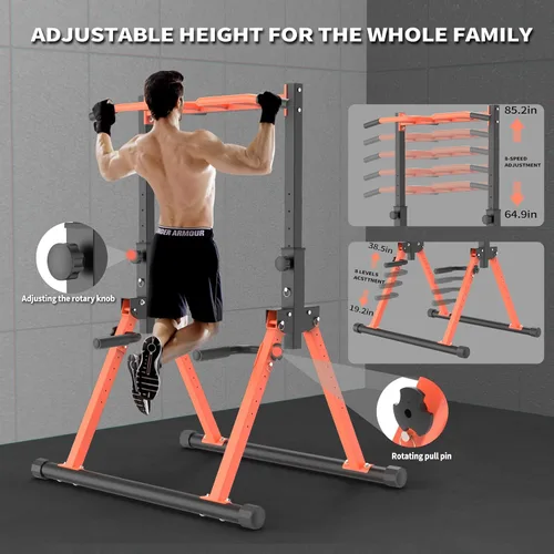 Vista 3 de Z ZHICHI Plegable Pull Up/Dip Stand,Entrenamiento de la parte superior