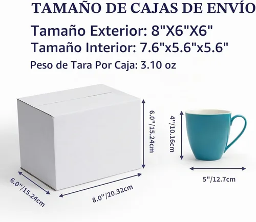 Vista 6 de Paquete de 40 cajas de envío pequeñas de 8 x 6 x 6 pulgadas