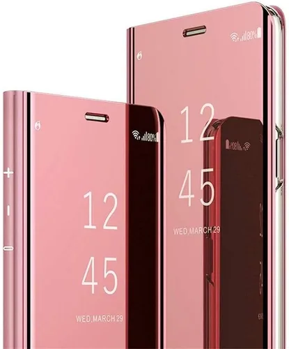 Vista 10 de LEECOCO Galaxy Note 10 Plus - Funda delgada de lujo con espejo galvanizado con ventana transparente y ultrafina con función atril de cuerpo completo