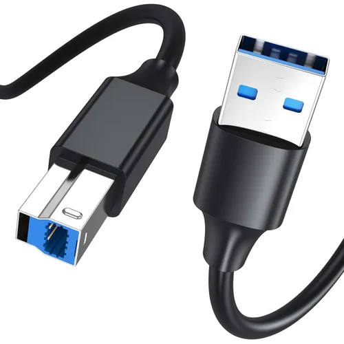Vista 9 de Cable USB 3.0 B de 3.3 pies, cable USB C a USB-B 3.0, cable USBC a USB 3.1 tipo B, cable de impresora de alta velocidad de 5 Gbps para computadora