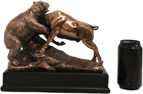 Vista 8 de Ebros Gift Wall Street - Estatua de oso de bronce galvanizado con base, ideal para inversores, administradores de dinero, amantes de la naturaleza