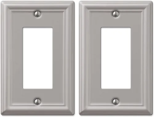 Vista 22 de Amerelle 149DDB - Placa de pared Chelsea, 1 Duplex, acero, bronce envejecido, 1 paquete