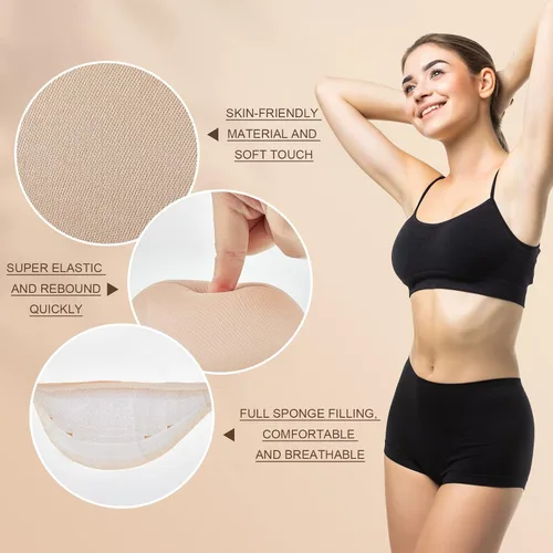Vista 3 de Hercicy 1 par de formas de pecho de algodón con esponja ligera para mastectomía, soporte para el cáncer de mama para mujeres