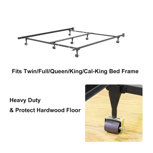 Vista 2 de Ruedas de marco de cama resistentes con vástago de metal, rodillos con funda de enchufe, juego de 4 bloqueos Heavy Duty, Sturdy, Roll Smoothly