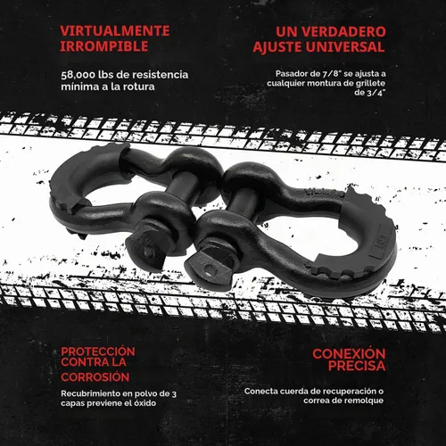 Vista 3 de GearAmerica - Kit de recuperación todoterreno de 9 toneladas, incluye correa de remolque, protector de árboles, polea de bloque de tracción