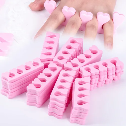 Vista 6 de Emivery 50 separadores de uñas rosadas para manicura y pedicura para mujeres y niñas