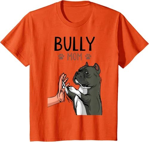 Vista 36 de American Bully Mom Cute Dog Mama Camiseta divertida para mujer, Blanco, S