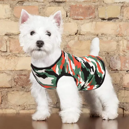 Vista 3 de 8 piezas de ropa para cachorros para perros pequeños, camisas transpirables para perros, ropa de verano para perros chihuahua