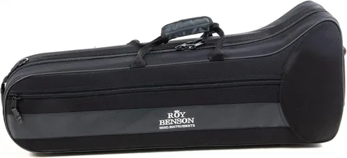 Vista 3 de Roy Benson Eb Alto Trombón MOD.AT-201 acabado lacado con caja ligera en forma, amarillo, plata (RB701121)