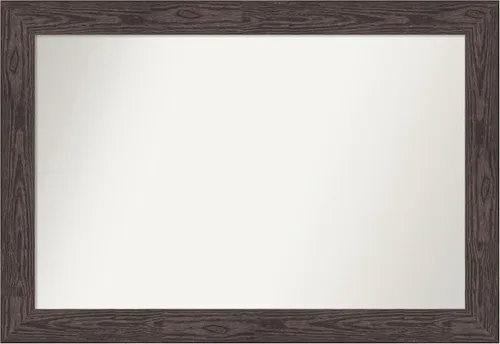Vista 204 de Amanti Art Espejo personalizado, espejo de baño negro puente, espejo de pared o espejo de tocador de baño sobre el fregadero (26 x 26 pulgadas)