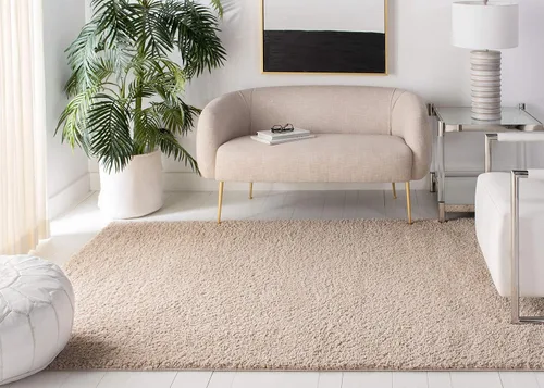 Vista 16 de SAFAVIEH Arizona Shag Collection ASG820A - Alfombra de pasillo, 2 pies 3 pulgadas x 6 pies, color crema, diseño sólido, no desprende pelusa y fácil