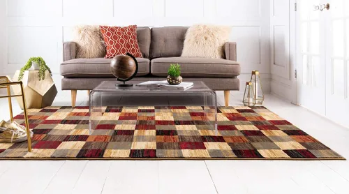 Vista 3 de Unique Loom Barista Collection - Alfombra Gava (2' 2" x 3' 1" Rectangular, Multi/ Marrón)