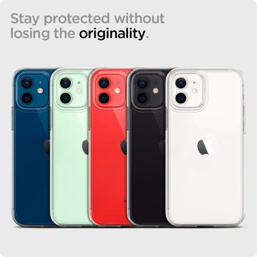 Vista 4 de Spigen Funda para iPhone 12 Mini, ultra híbrida, sin anillo magnético, antiamarilleo, transparente