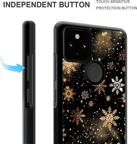 Vista 1559 de Compatible con Google Pixel 4A 5G Mobile Case Creative Acrylic Panel trasero Silicona Protección Grip especialmente diseñado para Google Pixel 4A 5G
