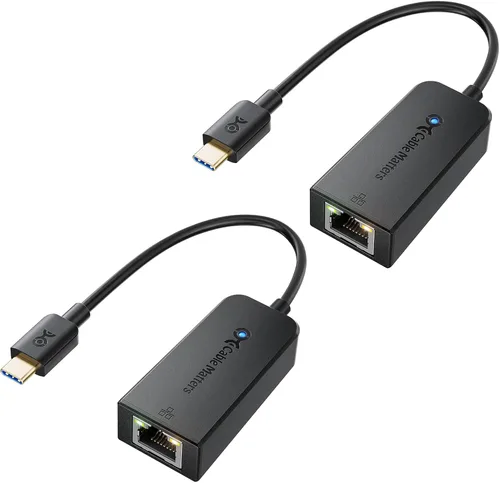 Vista 9 de Cable Matters Adaptador de USB 3.1 Tipo C (USB-C & Thunderbolt compatible con 3 Puertos) a RJ45 Gigabit Ethernet LAN, Negro