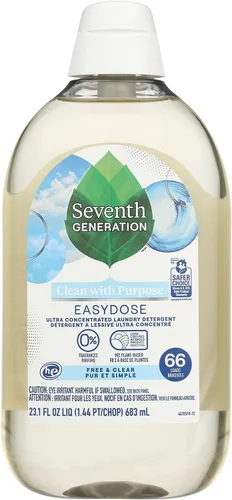 Vista 3 de Seventh Generation Laundry Detergent, Ultra Concentrated EasyDose, Free & Clear, 23.1 Fl Oz