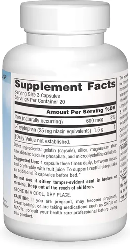 Vista 3 de Source Naturals Serene Science L-triptófano 500 mg - 60 Cápsulas