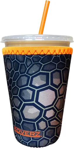 Vista 21 de Funda Koverz para café helado, funda aislante de neopreno para taza, se ajusta a una taza de café de 32 Oz., lavable y reutilizable, accesorios