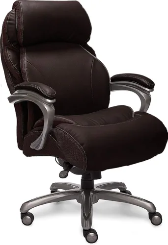 Vista 16 de Silla de oficina Serta grande y alta con capas inteligentes y tecnología de aire, Cuero, Negro