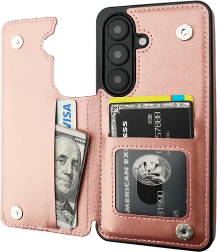 Vista 27 de ONETOP - Funda tipo cartera para Samsung Galaxy S22 con tarjetero, color negro Kickstand,ID/Cash Holder,Case Wallet with Card Slots,Double