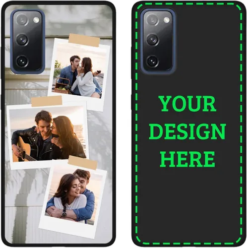 Vista 10 de Funda de teléfono con foto personalizada para Samsung Galaxy S20 FE 5G con imagen, texto, logotipo, nombre, delgada, suave, cubierta negra, regalo