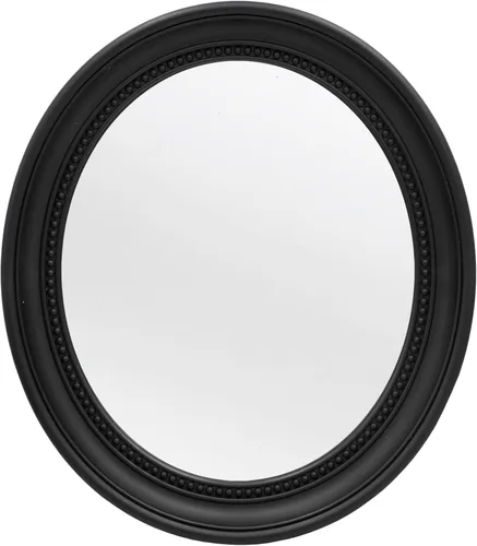 Vista 11 de OIGUMR Espejo de pared para baño, espejo ovalado (negro, 15.2 x 13.2 pulgadas)