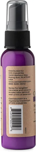Vista 8 de Cannabolish Spray eliminador de olores de lavanda y ambientador, 2 onzas líquidas. Tamaño de viaje