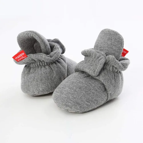 Vista 57 de Botines de forro polar para bebés, niños y niñas, pantuflas antideslizantes con agarre suave, zapatos de calcetín para recién nacidos, cuna