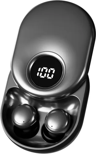 Vista 9 de Auriculares para dormir de lado, mini auriculares Bluetooth invisibles, auriculares inalámbricos con cancelación de ruido con modo de suspensión